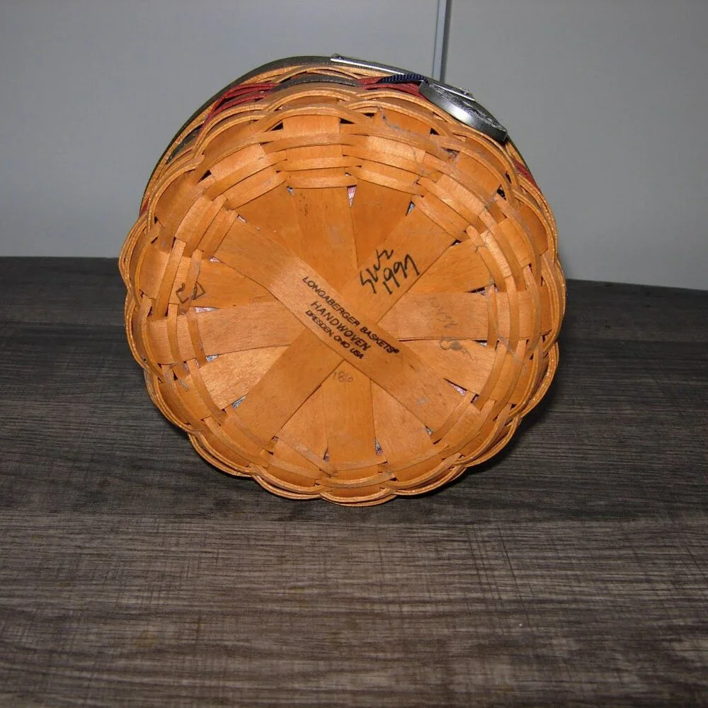 Vintage Longaberger 1997 Inaugural Basket W/Liner, Tie On & Protector